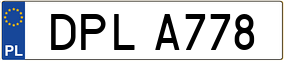 Trailer License Plate